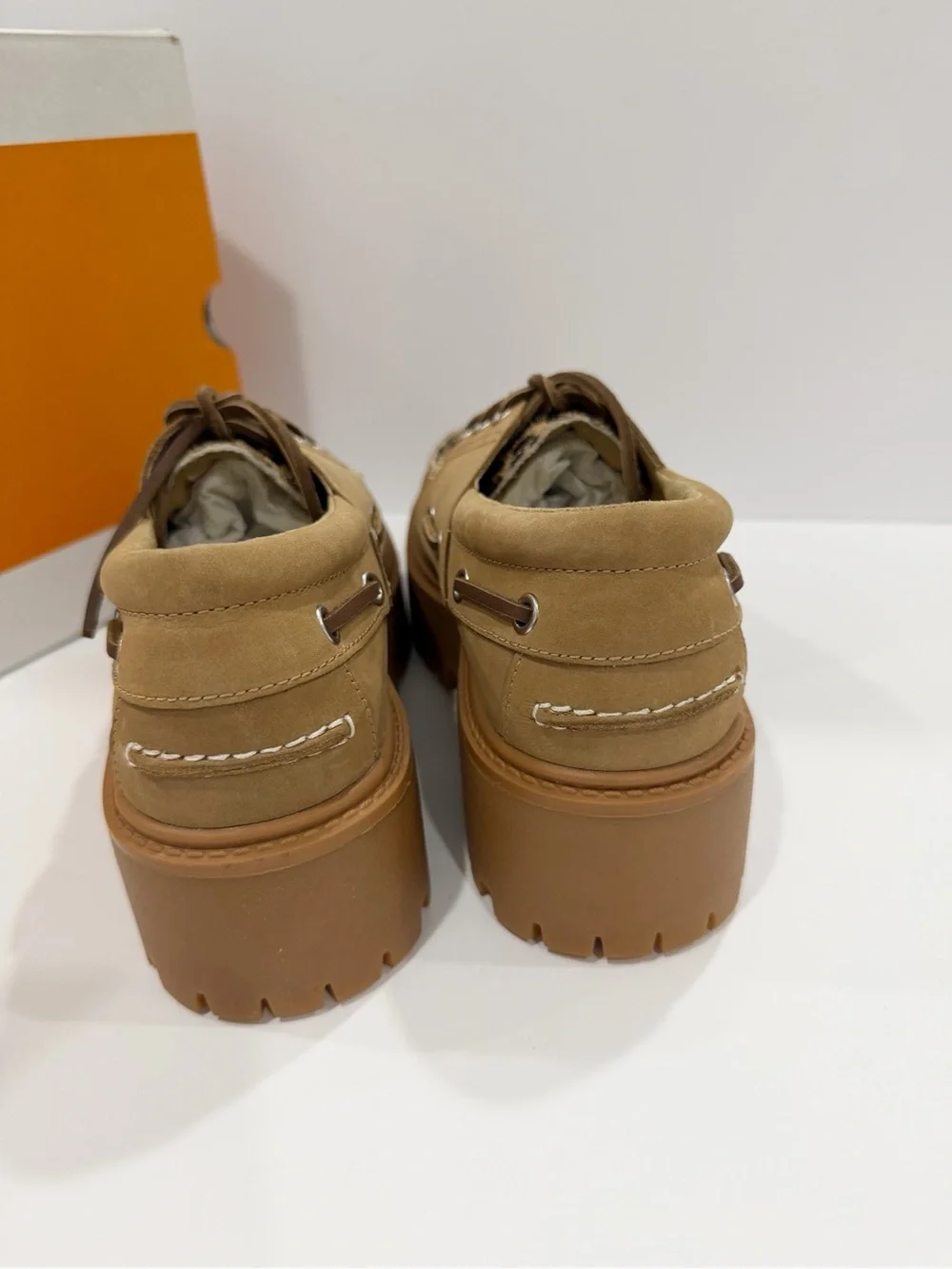 Timberland Stone Street Genuine Calf Hair Platform Boat Shoes